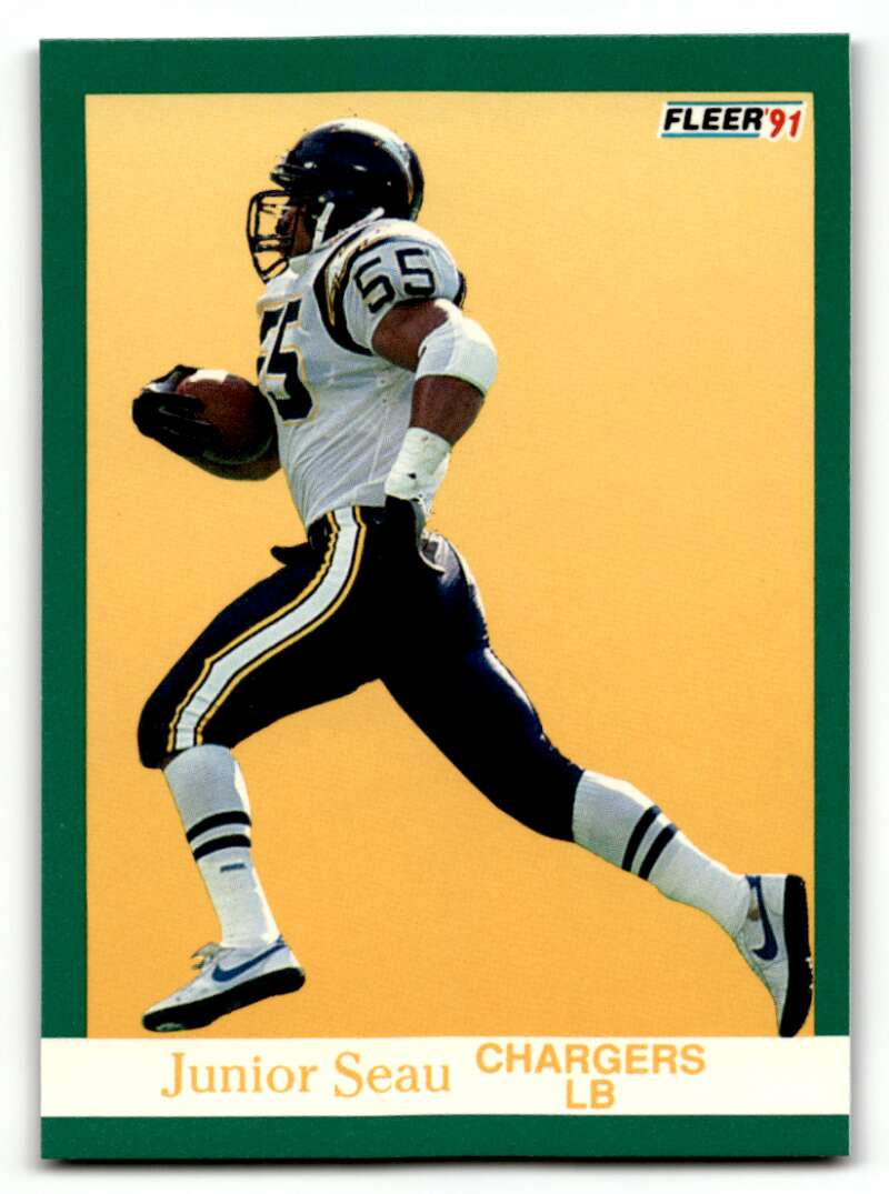 1991 Fleer #179 Junior Seau    San Diego Chargers Football Cards NM Near Mint