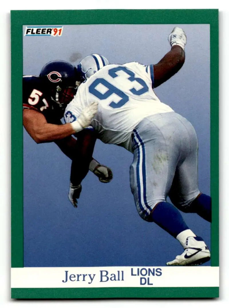 1991 Fleer #240 Jerry Ball    Detroit Lions Football Cards NM Near Mint