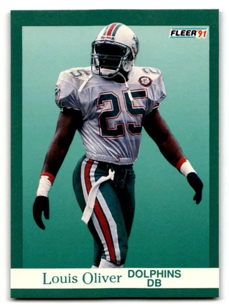 1991 Fleer #127 Louis Oliver    Miami Dolphins Football Cards NM Near Mint