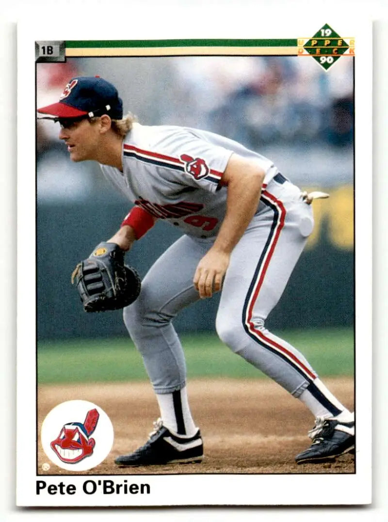 1990 Upper Deck #110b Pete O'Brien    Cleveland Indians Baseball Cards EX/NM