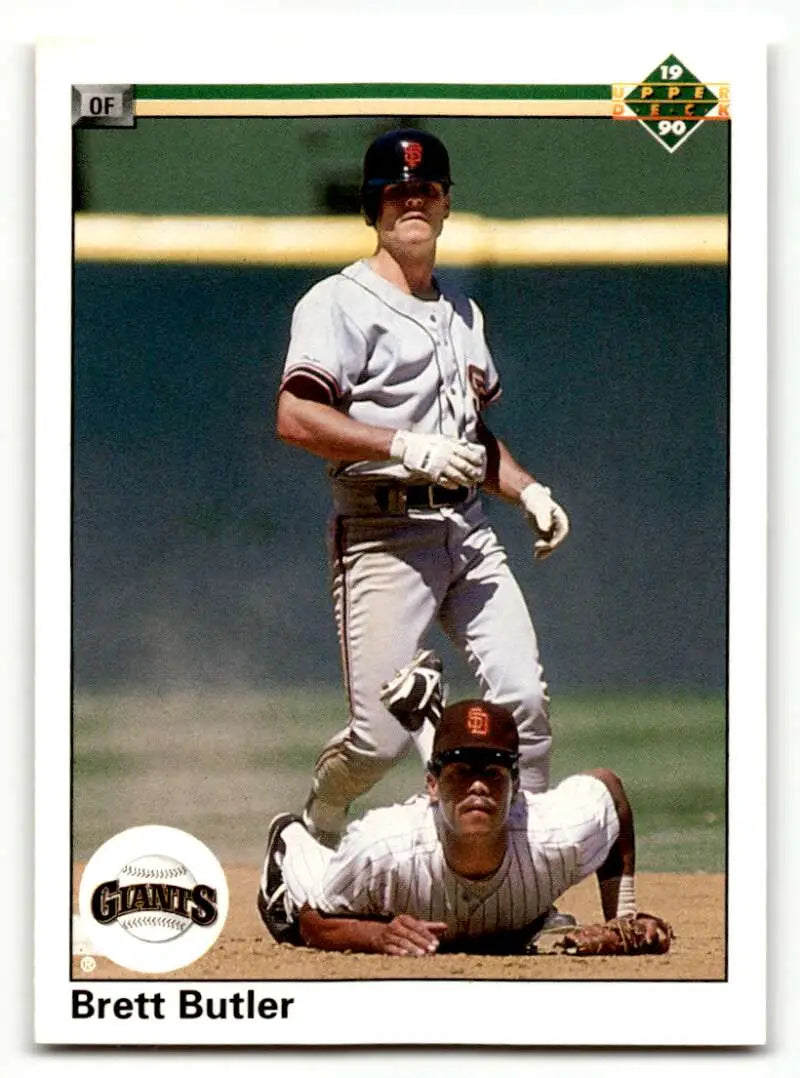 1990 Upper Deck #119b Brett Butler    San Francisco Giants Baseball Cards EX/NM