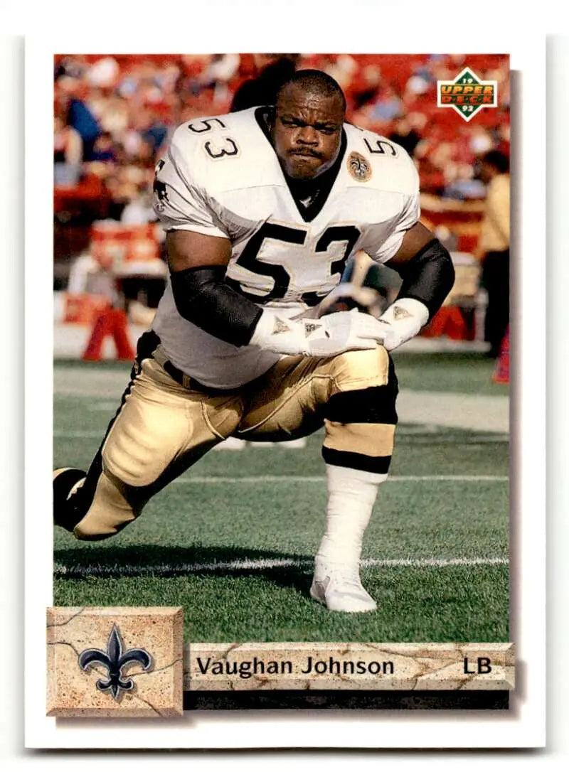 1992 Upper Deck #346 Vaughan Johnson    New Orleans Saints Football Cards EX/NM