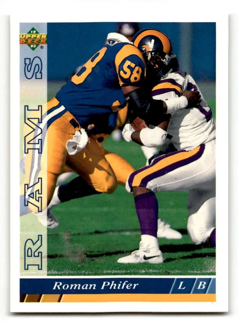 1993 Upper Deck #413 Roman Phifer    Los Angeles Rams Football Cards EX/NM
