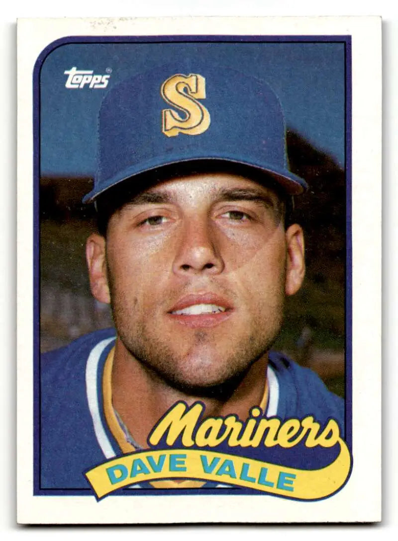 1989 Topps #498 Dave Valle    Seattle Mariners Baseball Cards EX/NM