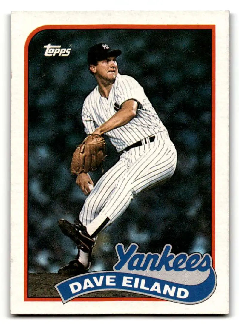 1989 Topps #8 Dave Eiland    New York Yankees Baseball Cards EX/NM