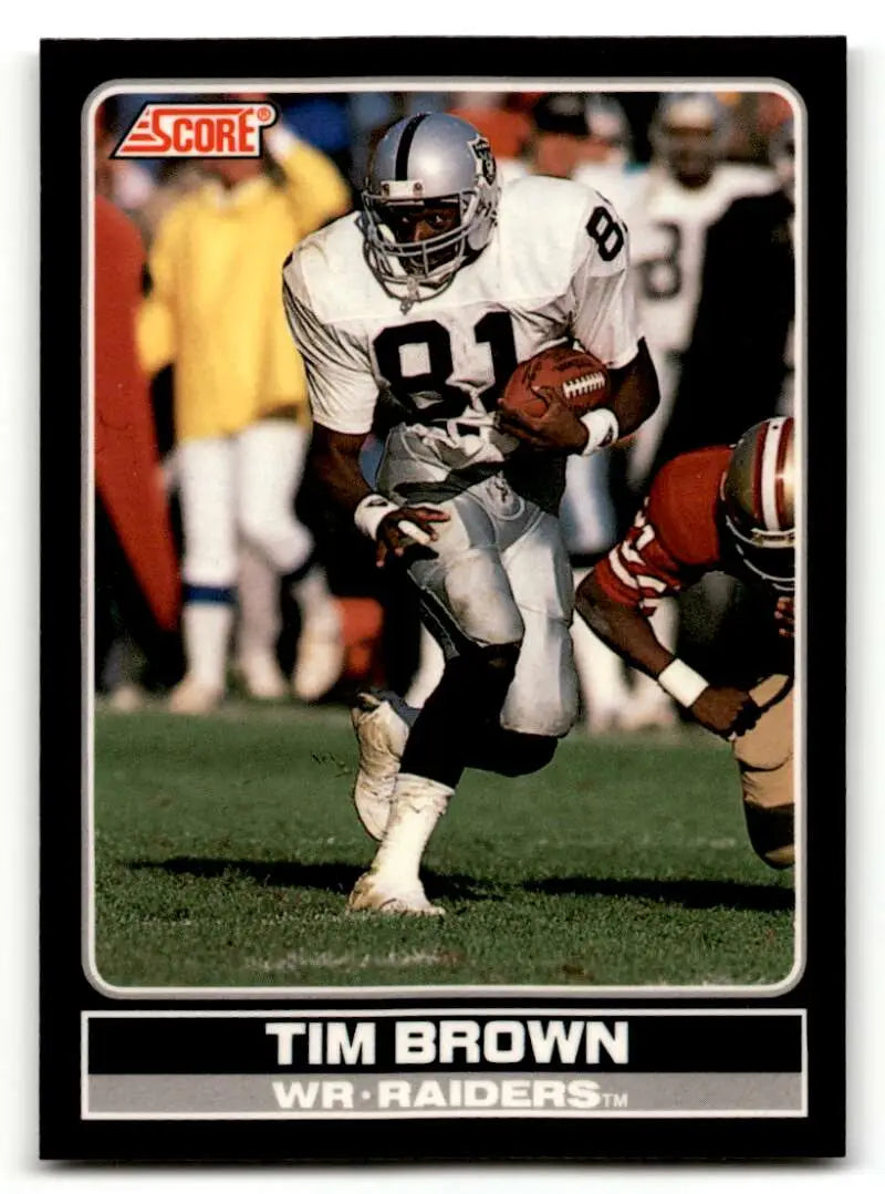 1990 Score #10 Tim Brown    Los Angeles Raiders Football Cards NM-MT