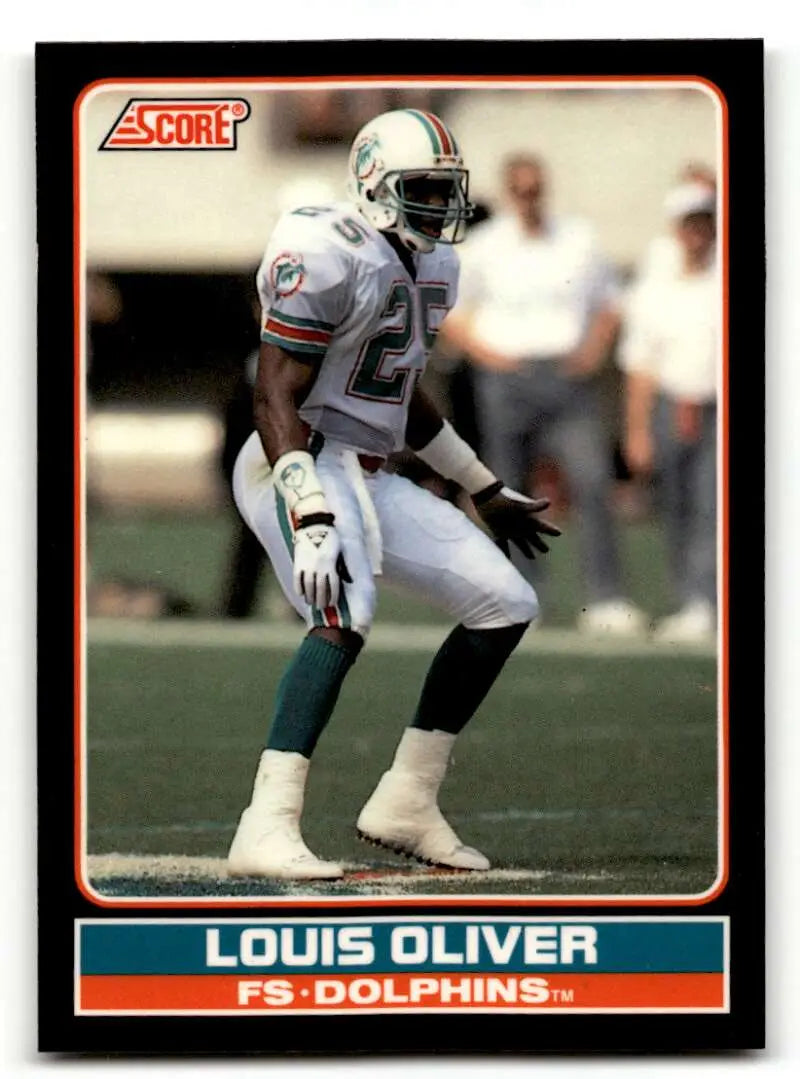 1990 Score #22 Louis Oliver    Miami Dolphins Football Cards NM-MT