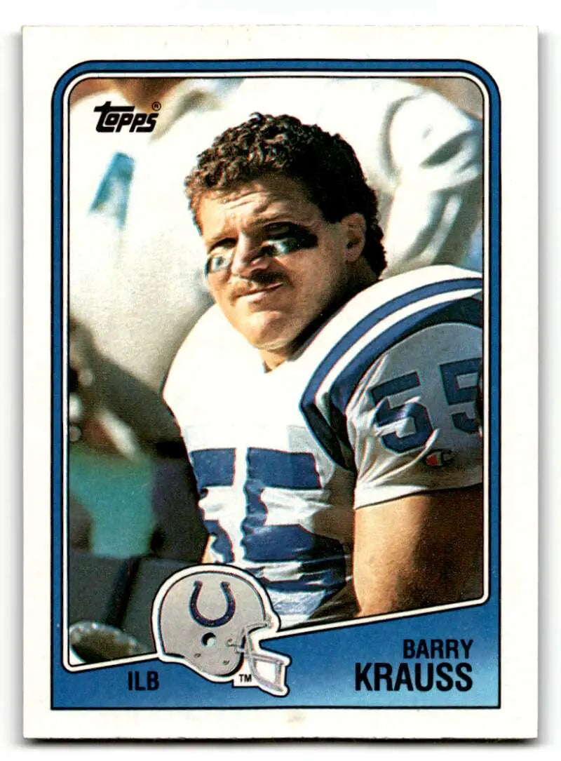 1988 Topps #127 Barry Krauss    Indianapolis Colts Football Cards EX/NM