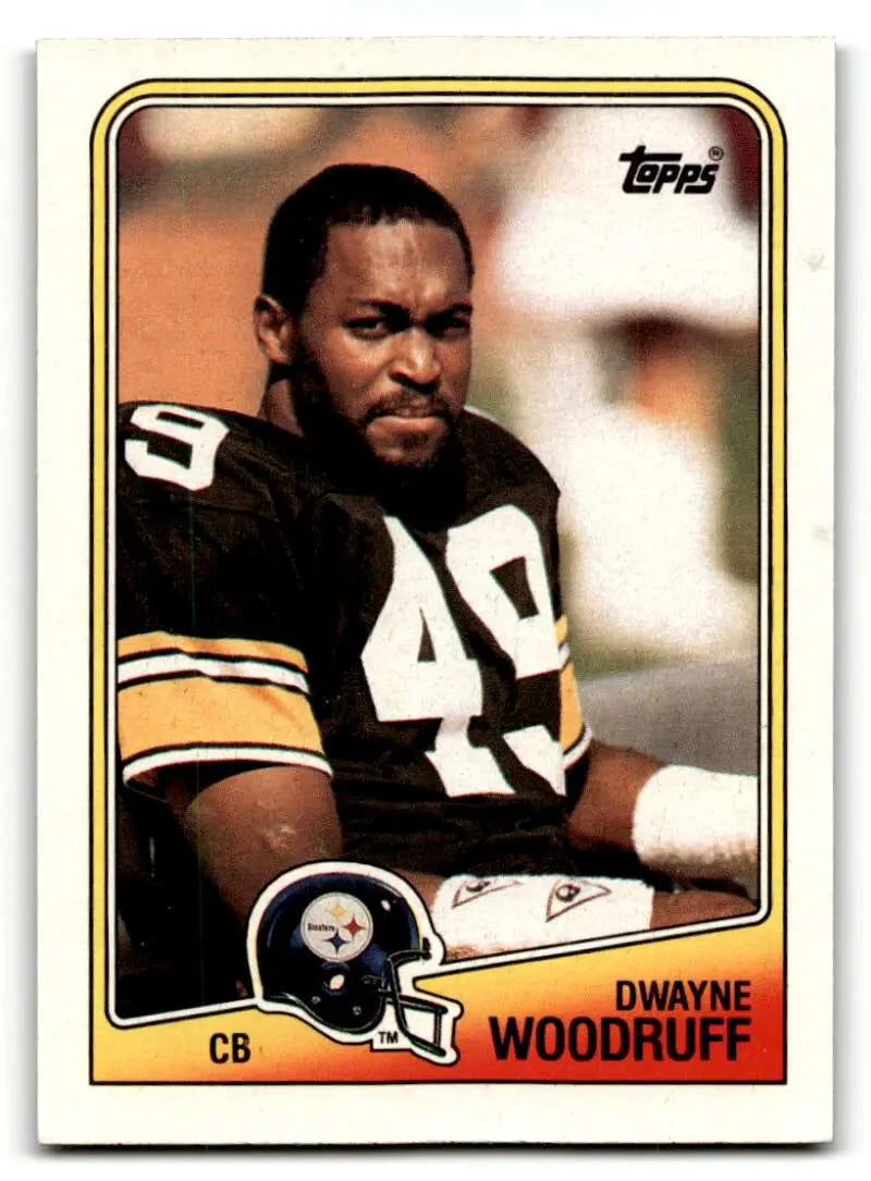 1988 Topps #174 Dwayne Woodruff    Pittsburgh Steelers Football Cards EX/NM