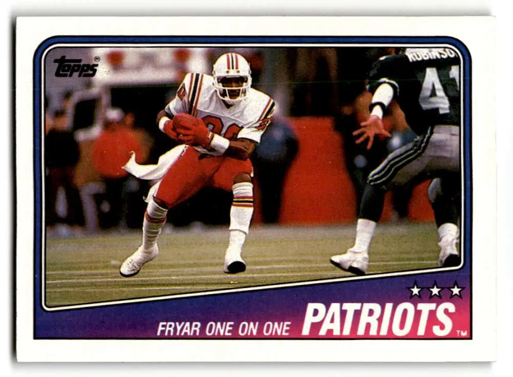 1988 Topps #175 Patriots Team Leaders - Irving Fryar TL    New England Patriots Football Cards EX/NM