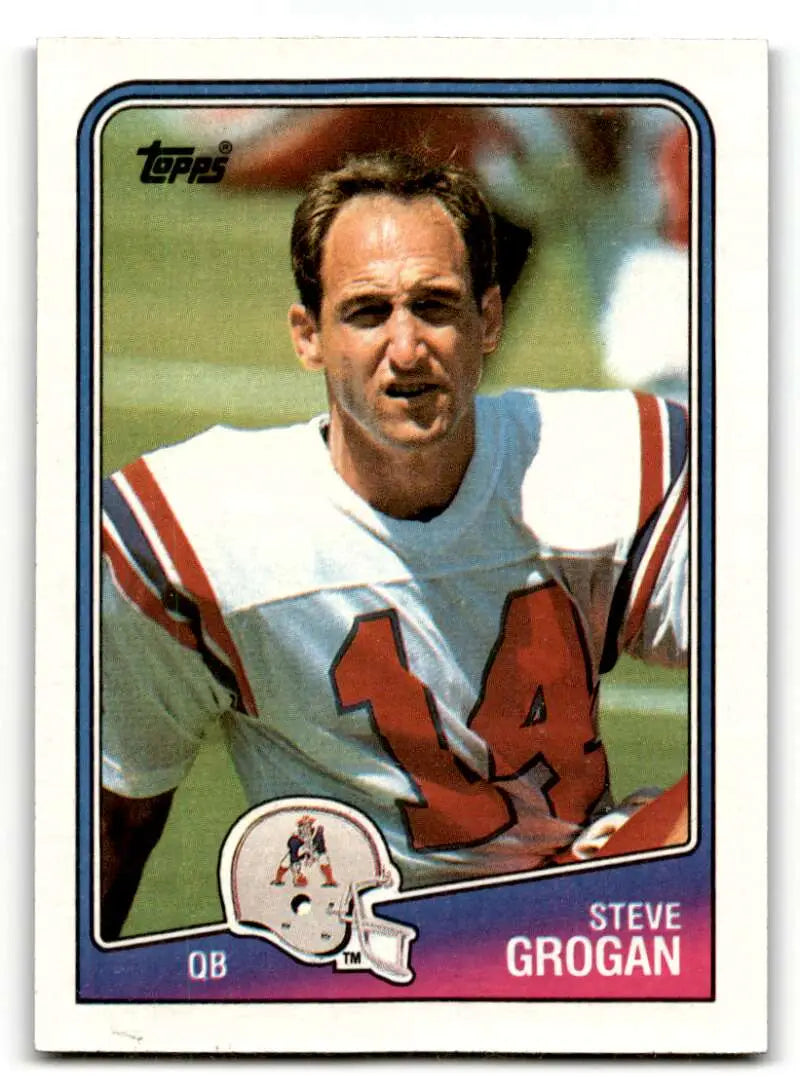 1988 Topps #176 Steve Grogan    New England Patriots Football Cards EX/NM