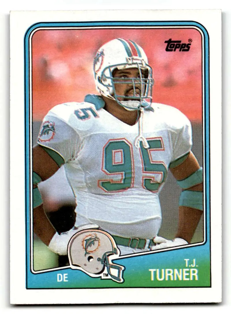 1988 Topps #197 T.J. Turner    Miami Dolphins Football Cards EX/NM