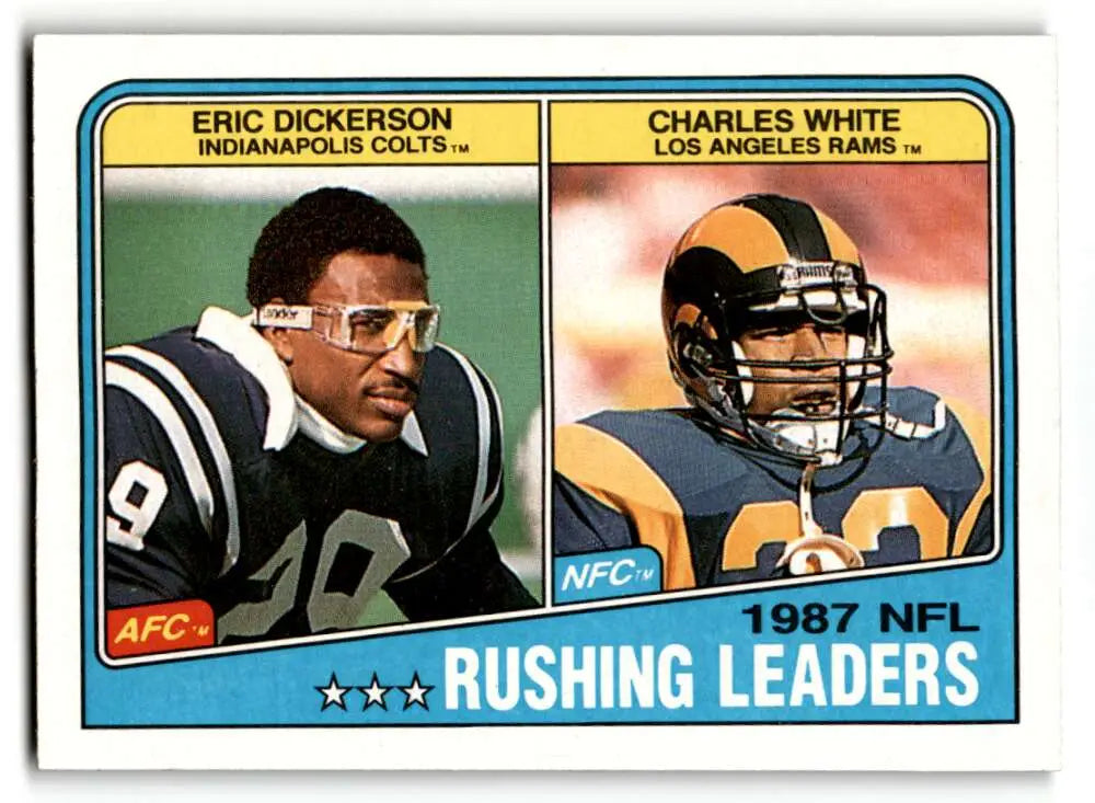 1988 Topps #217 Eric Dickerson / Charles White LL    Indianapolis Colts / Los Angeles Rams Football Cards EX/NM