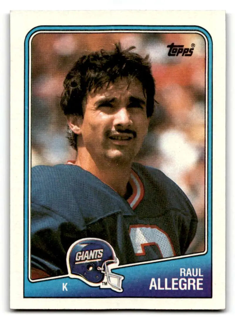 1988 Topps #278 Raul Allegre    New York Giants Football Cards EX/NM