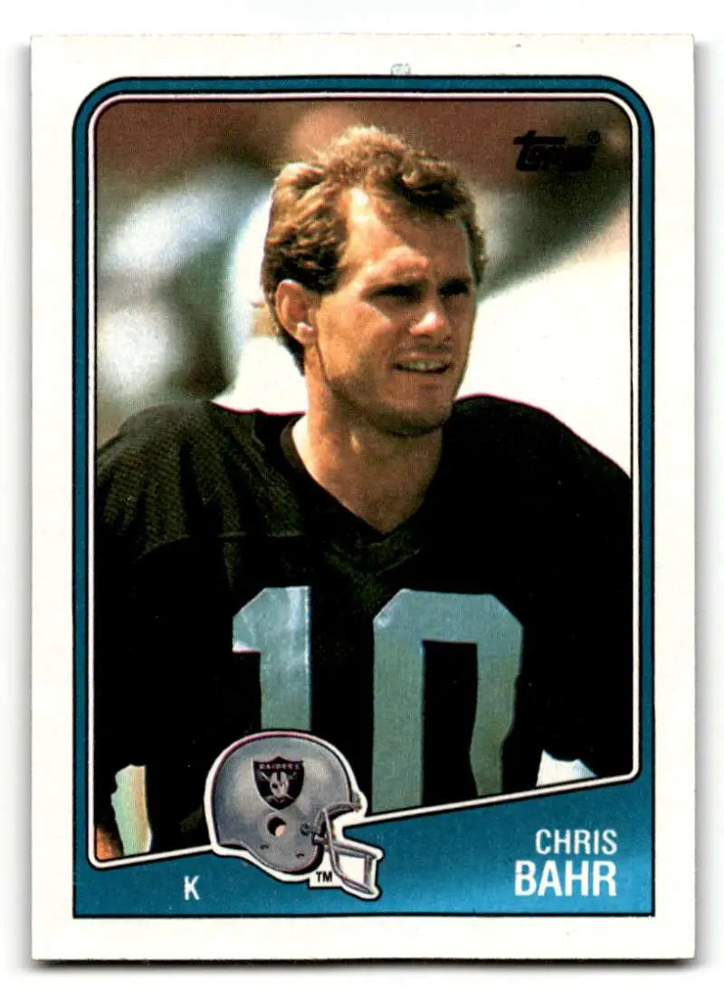 1988 Topps #331 Chris Bahr    Los Angeles Raiders Football Cards EX/NM