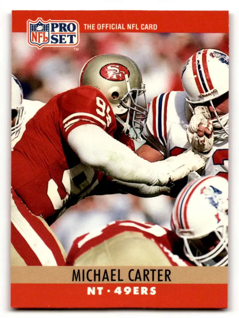 1990 Pro Set #285 Michael Carter    San Francisco 49ers Football Cards EX/NM