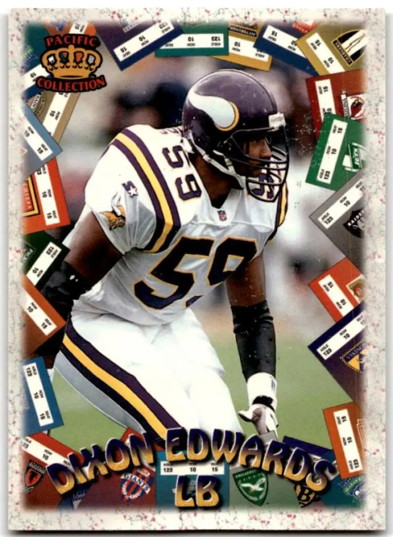 1996 Pacific #GT-19 Dixon Edwards    Minnesota Vikings Football Cards EX/NM