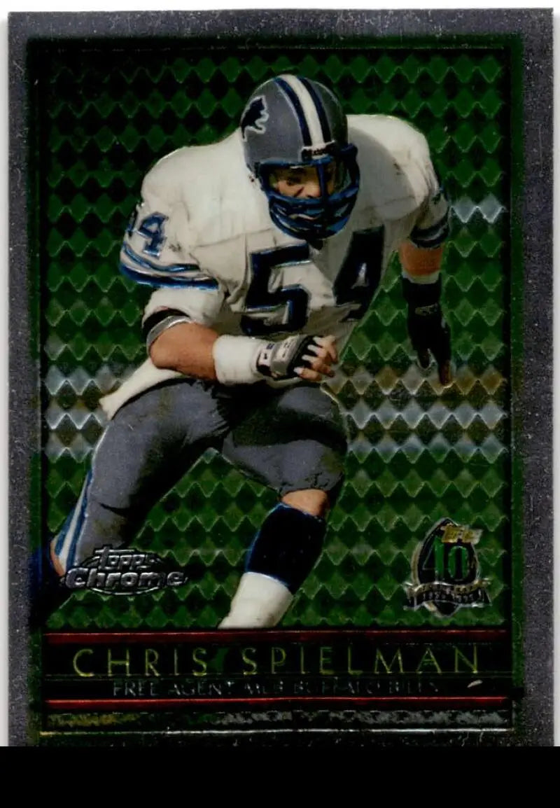 1996 Topps Chrome #116 Chris Spielman    Buffalo Bills Football Cards EX/NM
