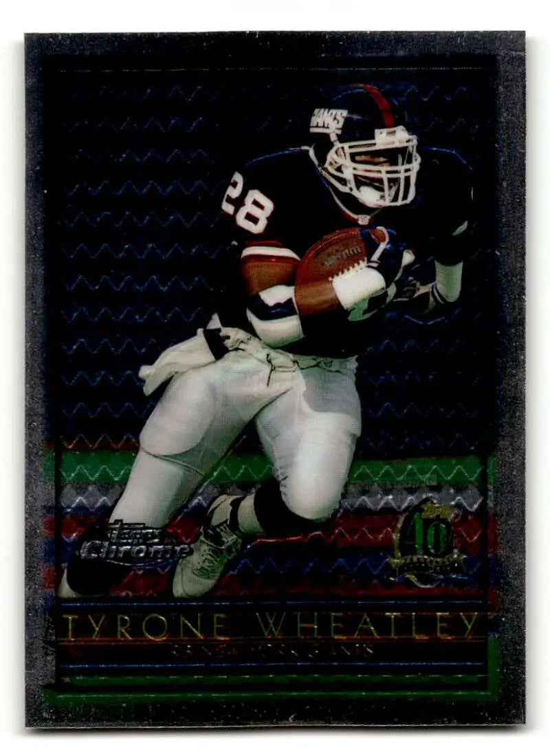1996 Topps Chrome #46 Tyrone Wheatley    New York Giants Football Cards EX/NM