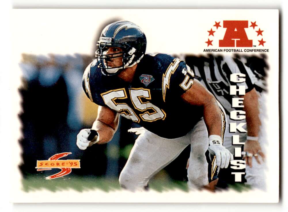 1995 Score #243 Junior Seau    San Diego Chargers Football Cards EX/NM