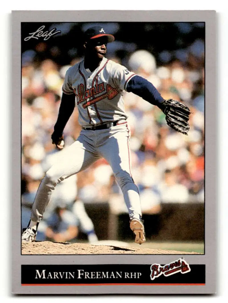 1992 Leaf #110 Marvin Freeman    Atlanta Braves Baseball Cards EX/NM