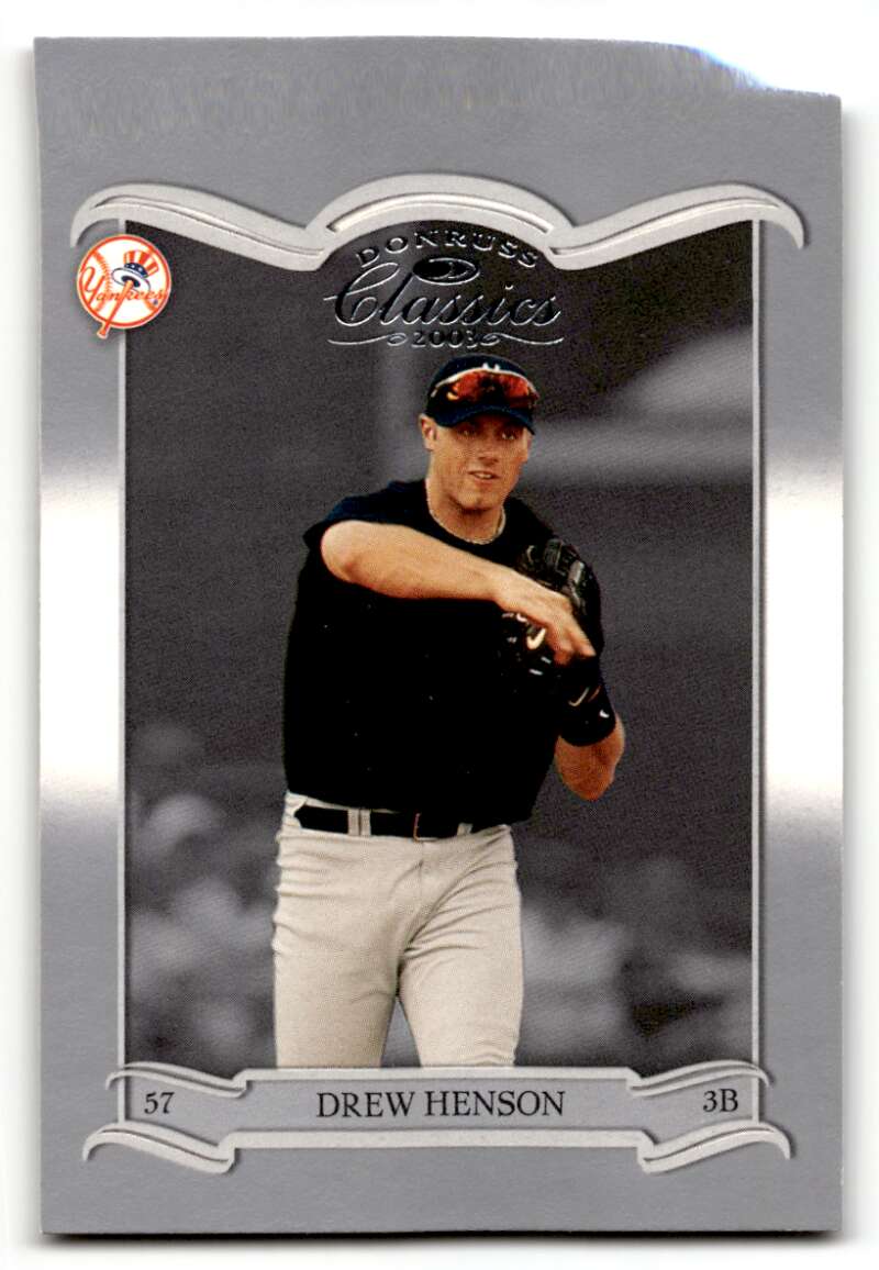 2003 Donruss Classics #39 Drew Henson    New York Yankees Baseball Cards EX/NM