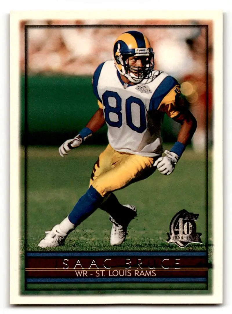 1996 Topps #140 Isaac Bruce    St. Louis Rams Football Cards NM Near Mint