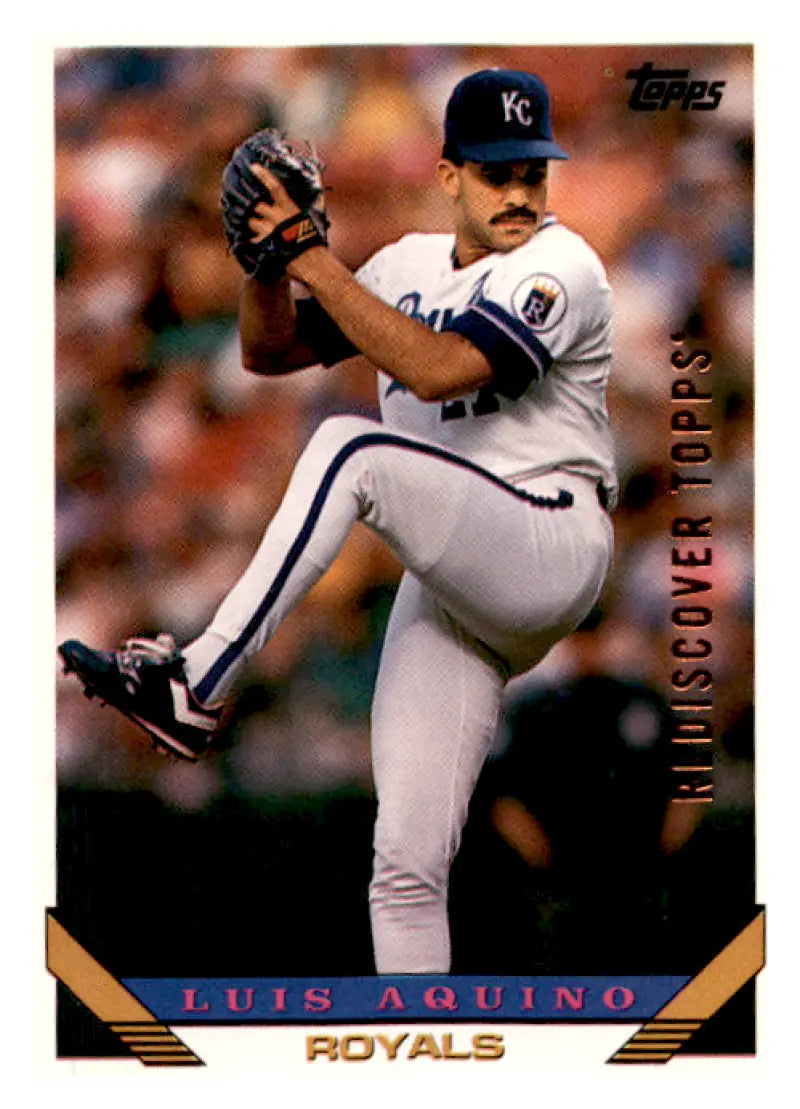 1993 Topps #643 Luis Aquino Rediscover Topps NM Near Mint Royals