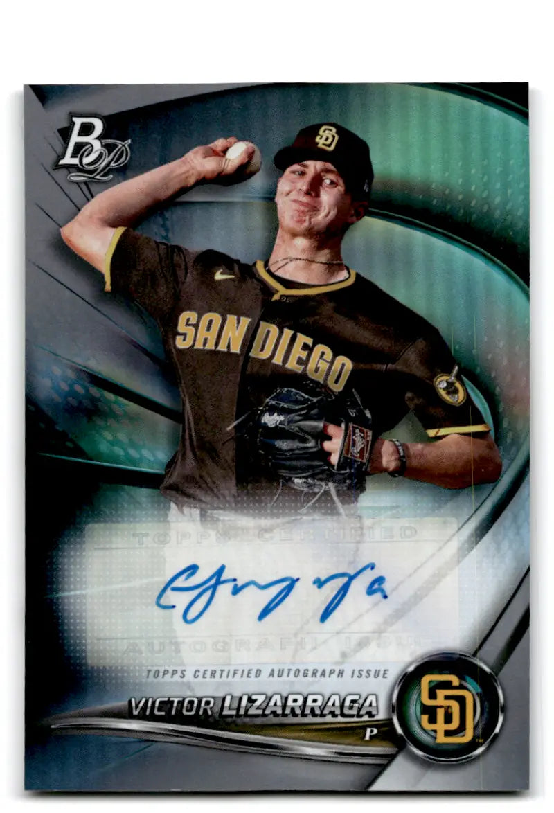 2022 Bowman Platinum Top Prospects Autograph #TOP-83 Victor Lizarraga NM Near Mint Auto Padres