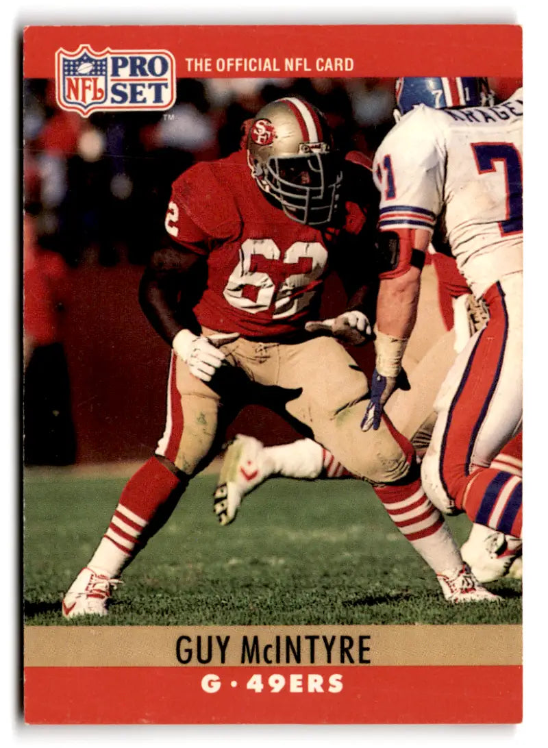 1990 Pro Set #292 Guy McIntyre EX/NM 49ers 