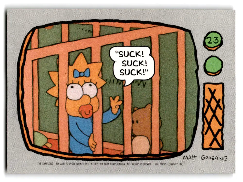 1990 Topps The Simpsons #23 Suck Suck Suck NM-MT