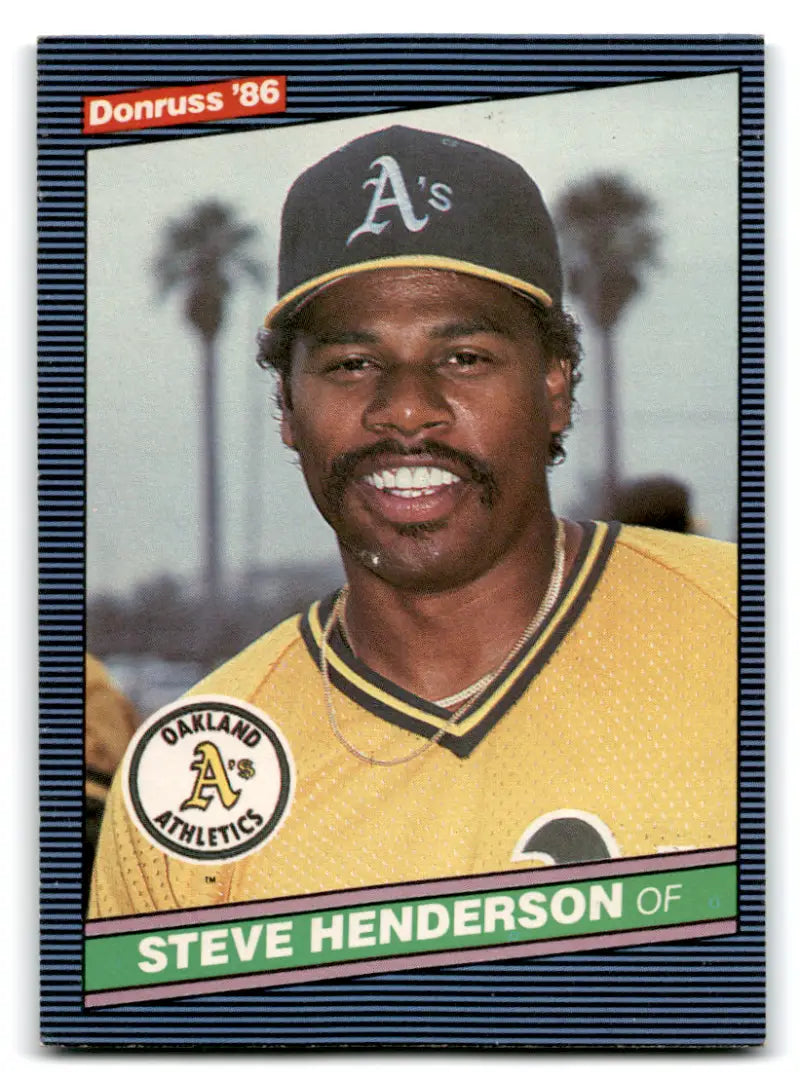 1986 Donruss #375 Steve Henderson EX/NM Athletics
