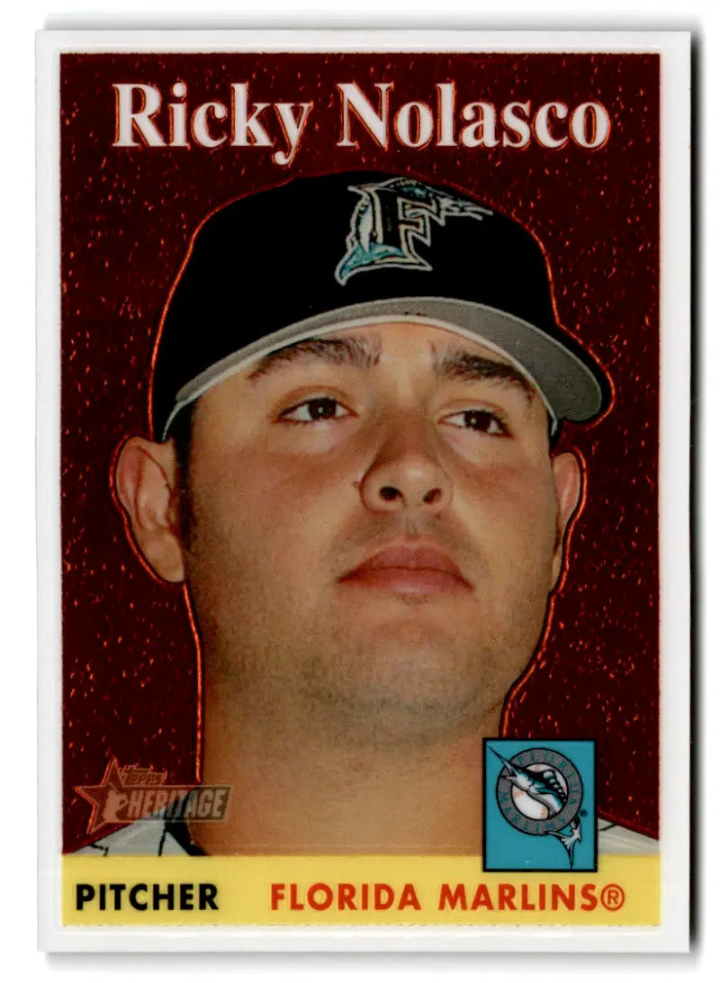 2007 Topps Heritage Chrome #THC100 Ricky Nolasco 1763/1958 NM-MT Marlins