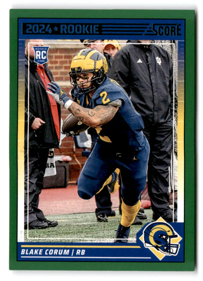 2024 Score Green #389 Blake Corum EX Excellent RC Rookie Rams