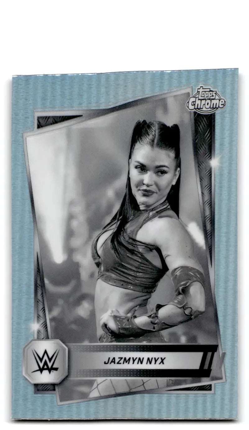2025 Topps Chrome WWE Refractor Sepia #41 Jazmyn Nyx NM-MT