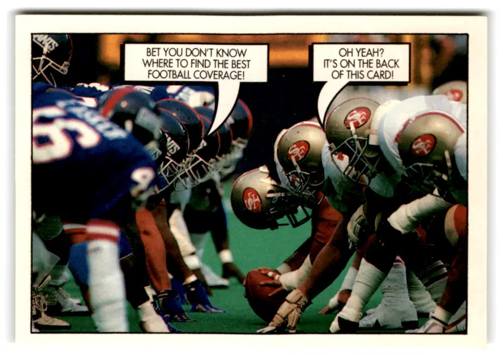 San Francisco 49ers New York Giants 1991 Card Football NFL