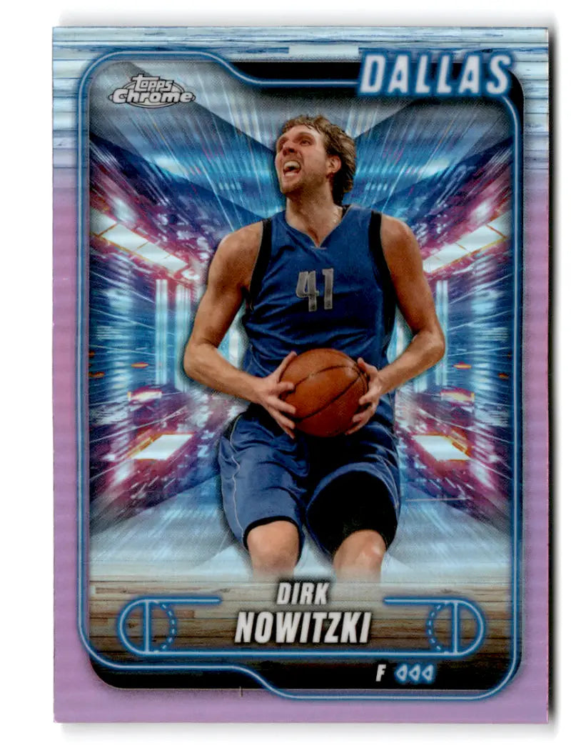 2024-25 Topps Chrome Pink Refractor Refractor #197 Dirk Nowitzki NM-MT