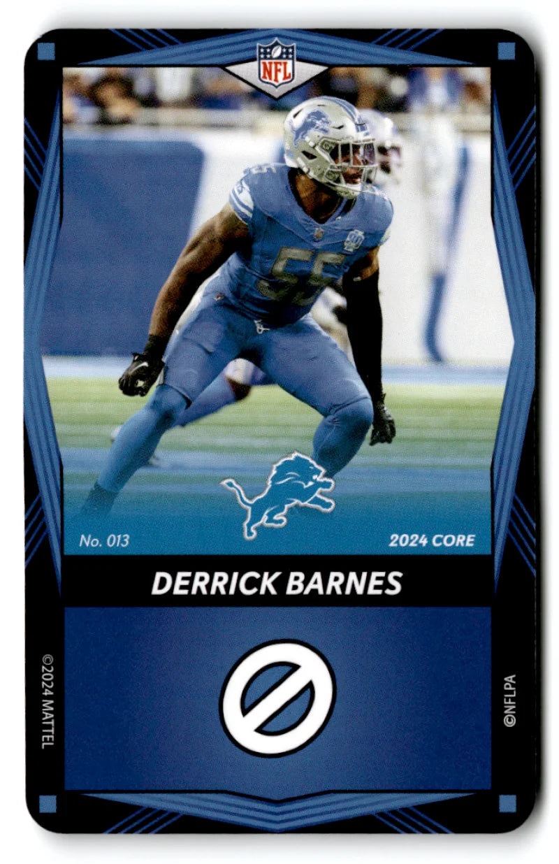 2024 UNO Elite Core Edition Blue #13 Derrick Barnes NM-MT Lions