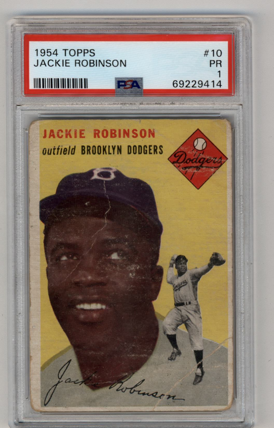 Jackie Robinson 1954 Topps #10 PSA 1 Poor 9414