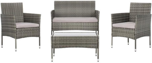 PAT7504B Collection Abdul Grey 4-Piece Outdoor Living Patio Set-0