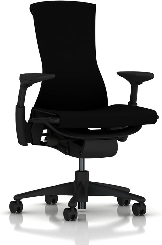 Embody Ergonomic Office Chair | Fully Adjustable Arms and Carpet Casters | Black Rhythm-0