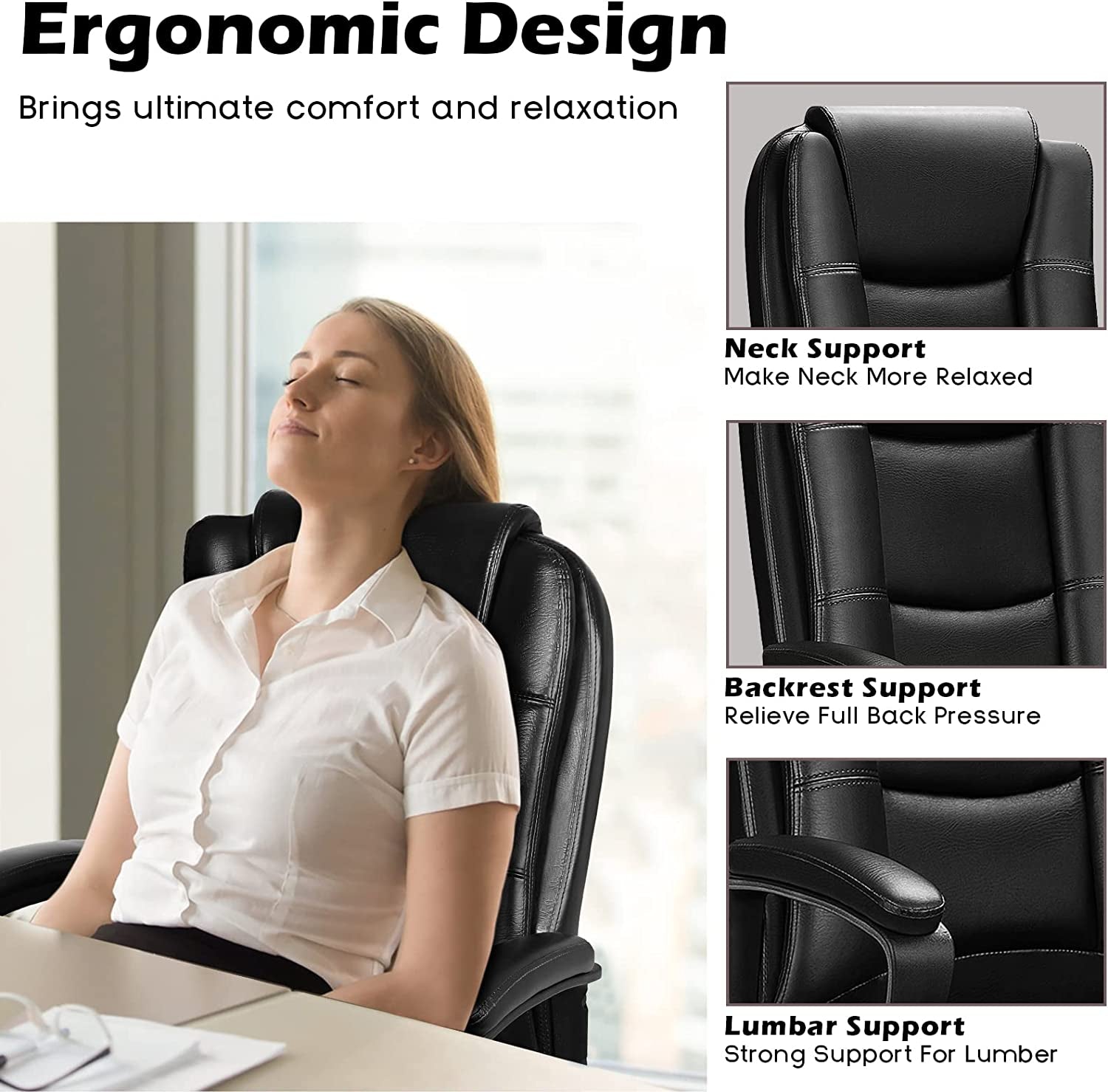 Ergonomic Executive Chair with Lumbar Support-2
