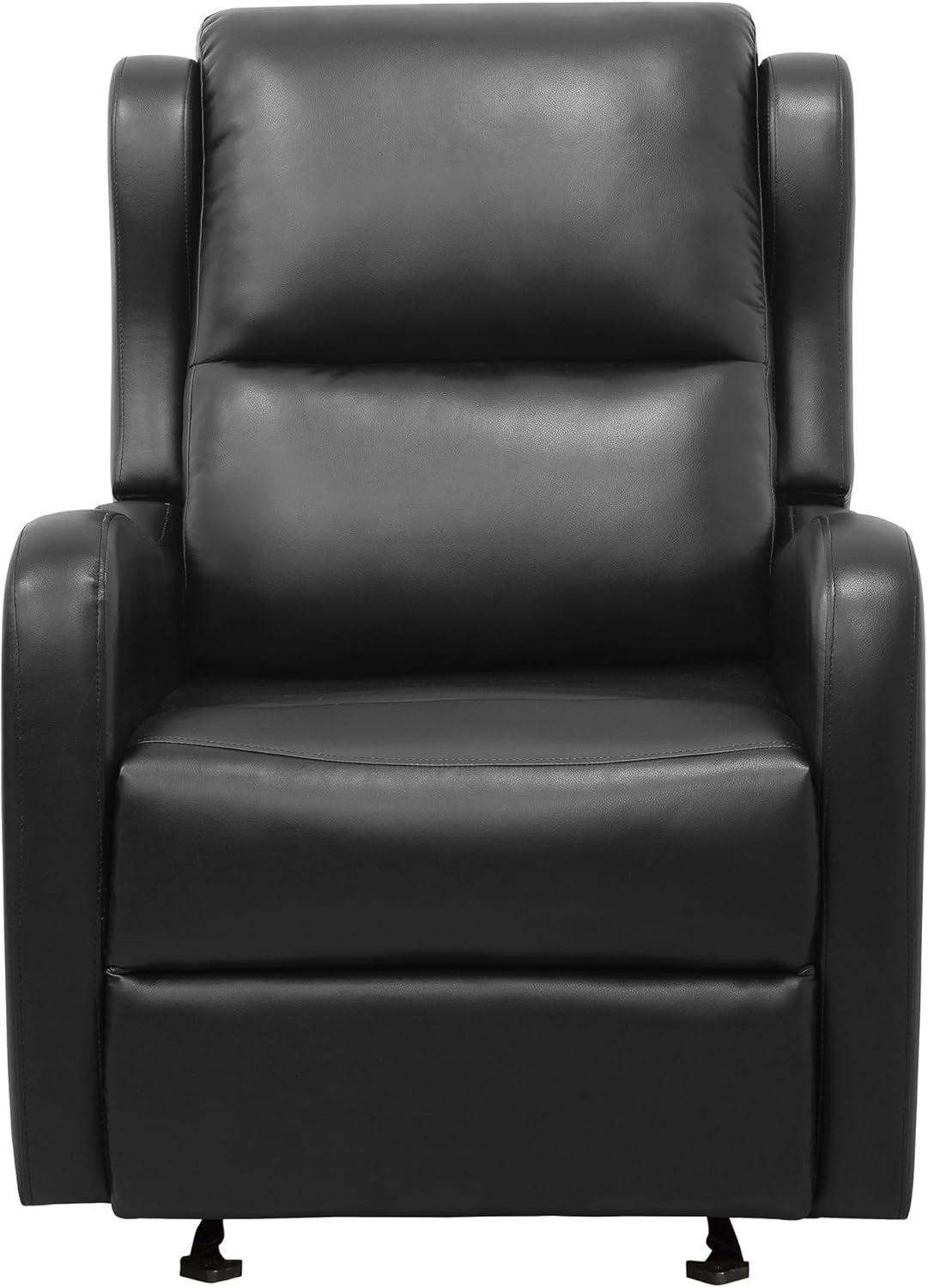 Recliner Chair Living Room Reclining Sofa Chair, Home Theater Seating Modern Recliner, Manual Recliner Sofa Chair for Living Room/Office/Apartment, Glider Recliner, Black-3