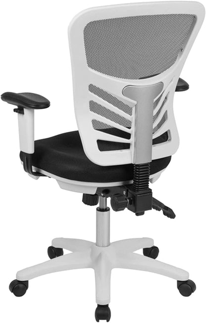 Black Mesh Executive Office Chair with Adjustable Arms-4