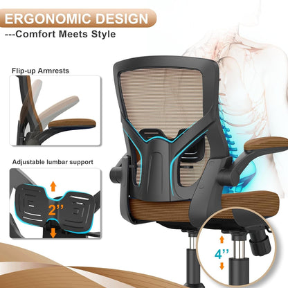 Office Chair, High Back Desk Chair Adjustable Height and Ergonomic Design Home Office Computer Chair Executive Lumbar Support Padded-2