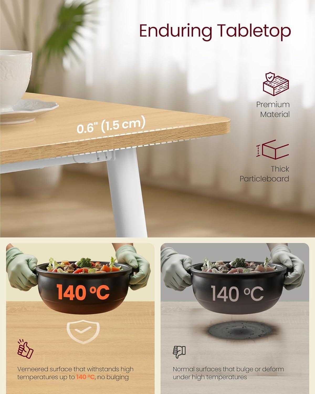 Golden Oak Contemporary Farmhouse Dining Table Kitchen-3