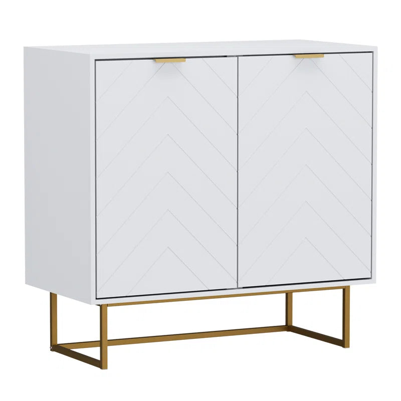 Elegant Two Door Cabinet With Adjustable Shelf Design-3