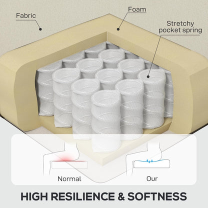 Cream White Wingback Accent Chair Tufted Upholstery-3