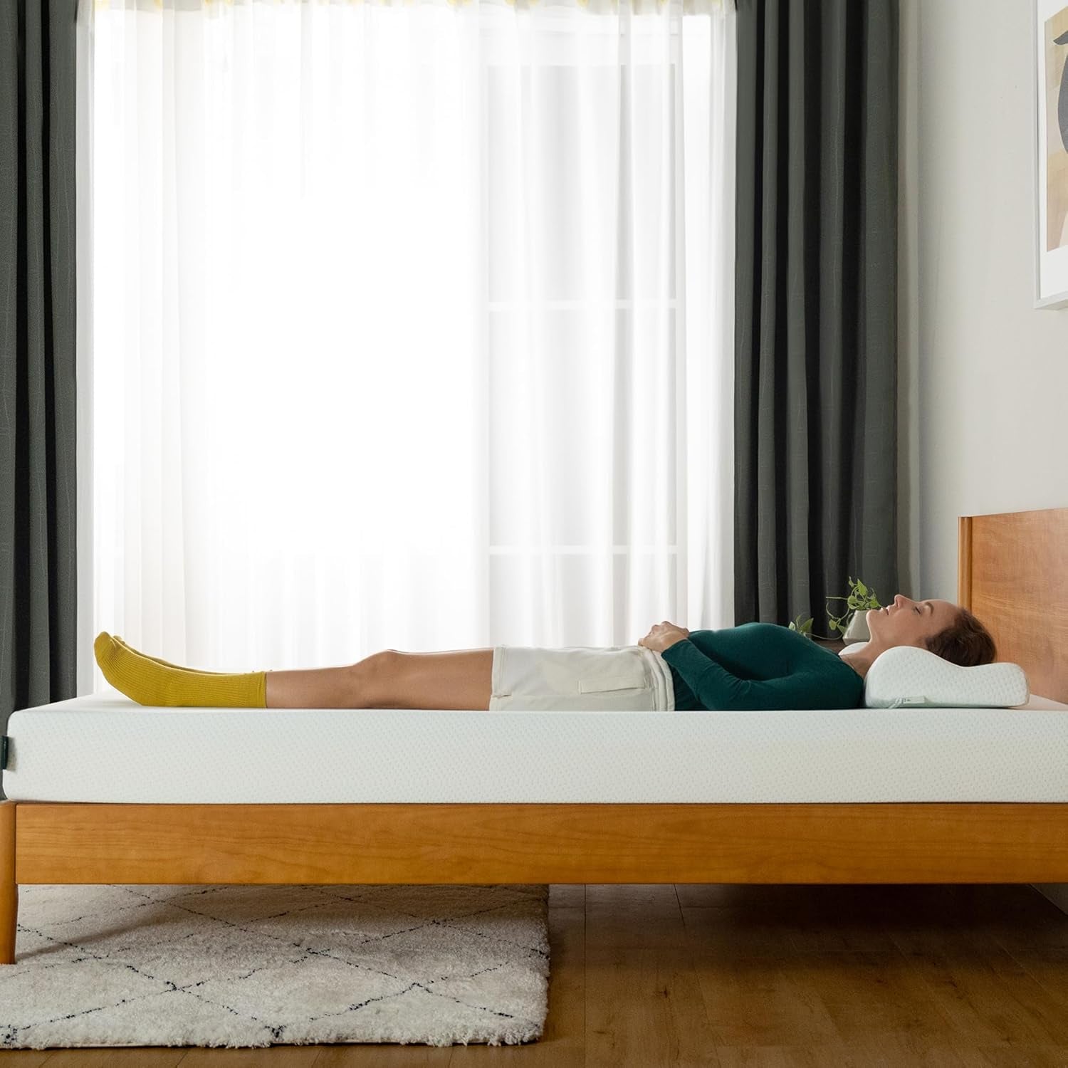 Twin Green Tea Infused Memory Foam Mattress Medium Firm-3