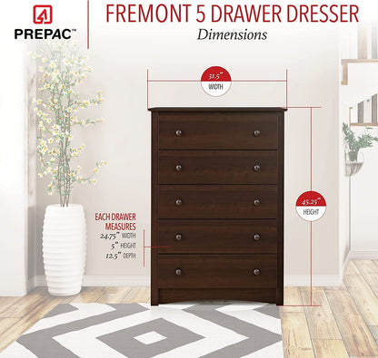 Fremont 5-Drawer Chest in Espresso-4